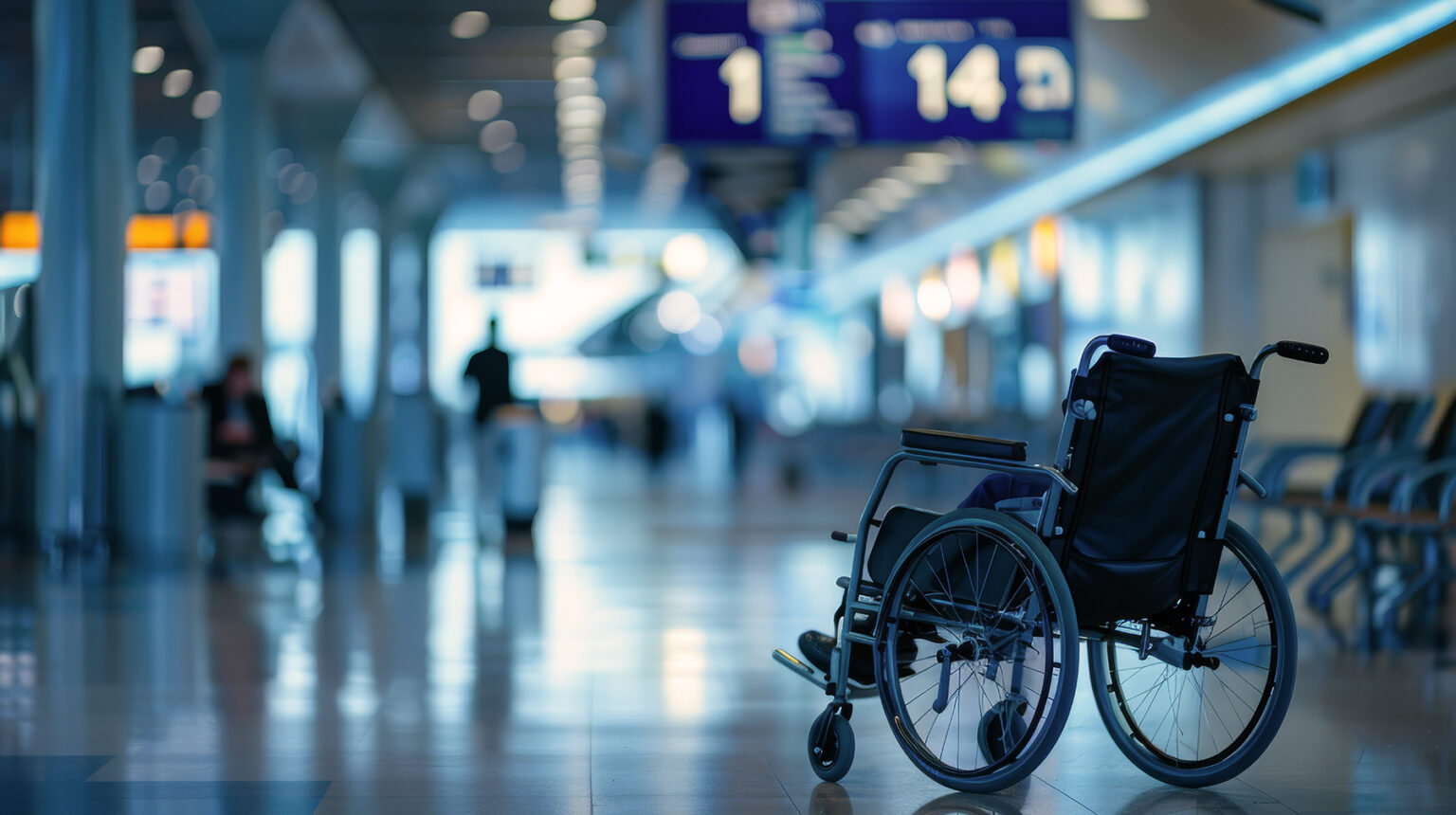 Wheelchair in an Airport Terminal