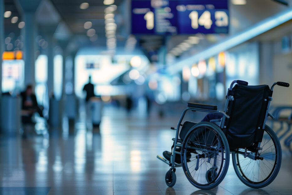 Wheelchair in an Airport Terminal